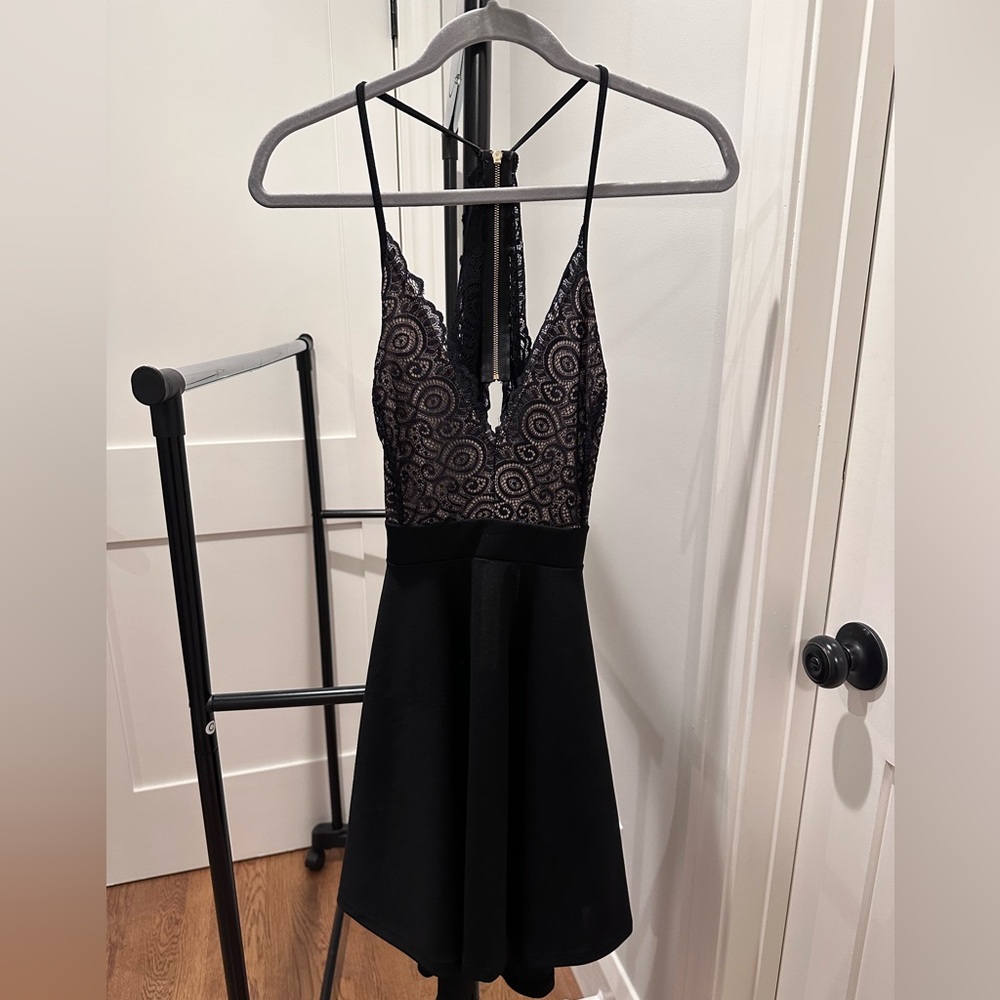 Elegant Black Lace Dress